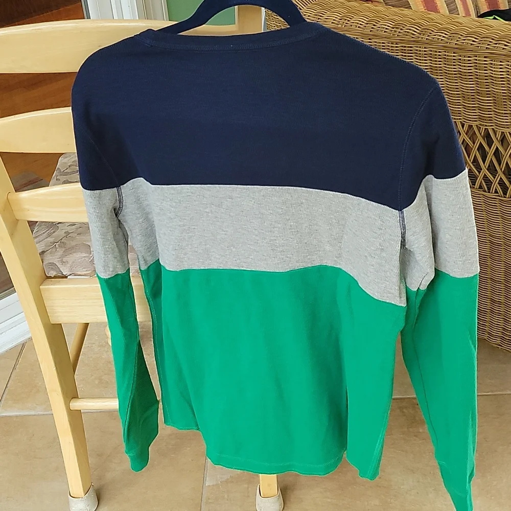 Gap navy/gray/green waffle weave 14/XXL